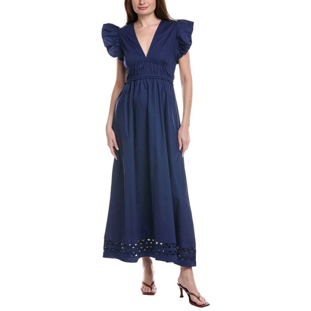 Sail To Sable Womens  Solid Maxi Dress, Blue